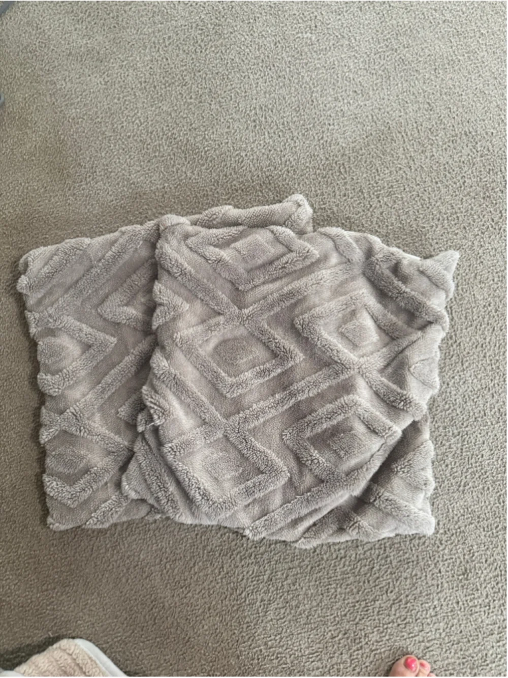 Unbranded Textured Geometric Accent Pillow Covers, One Size, Grey